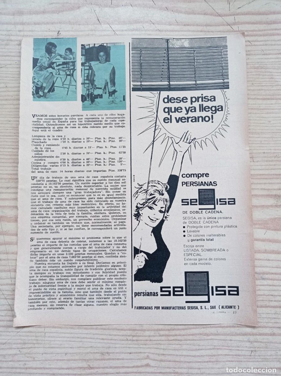 Outros artigos de papel: Hoja Publicidad Persianas Segisa - A&ntilde;os 60 - Lote 2