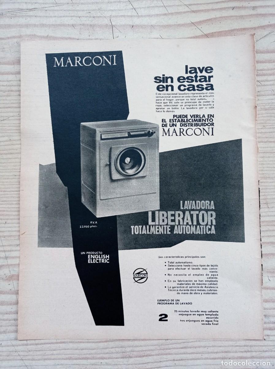 Outros artigos de papel: Hoja Publicidad Lavadora Marconi - A&ntilde;os 60