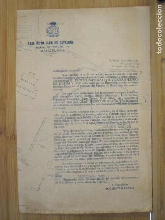 Sammelleidenschaft Andere Papierartikel: BARCELONA-REAL MOTO CLUB DE CATALU&Ntilde;A-MAPA-VER FOTOS-(K-8898)