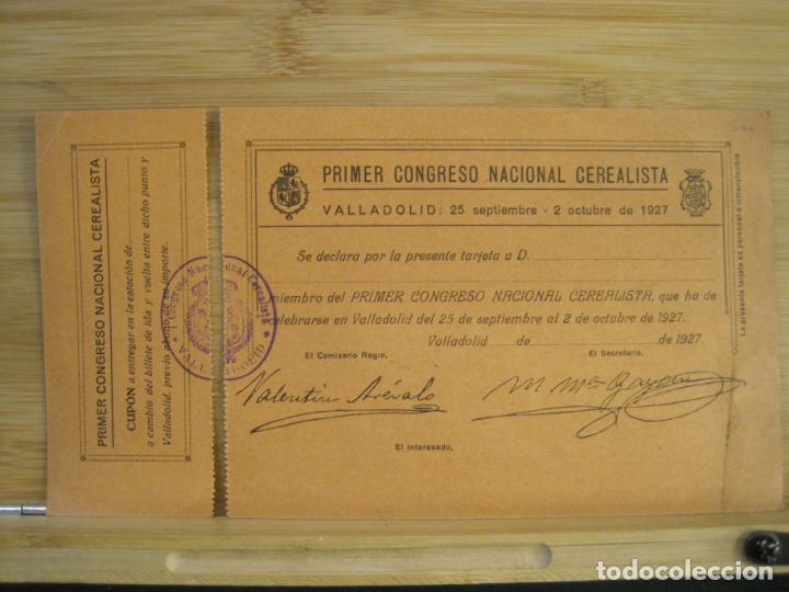 Paper Collecting Others: VALLADOLID-PRIMER CONGRESO NACIONAL CEREALISTA-A&Ntilde;O 1927-VER FOTOS-(K-8913)