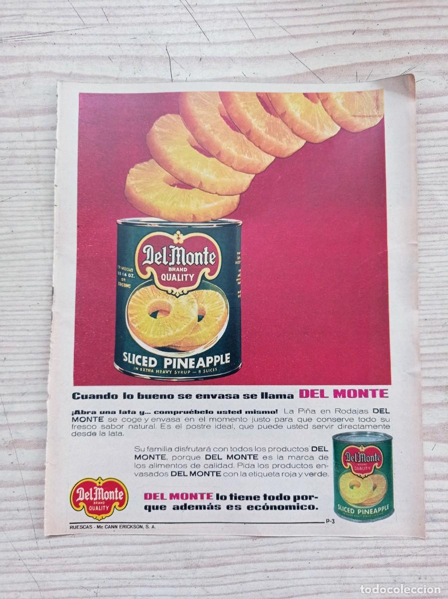 Paper Collecting Others: Hoja Publicidad Pi&ntilde;a Del Monte - A&ntilde;os 60 - Lote 1