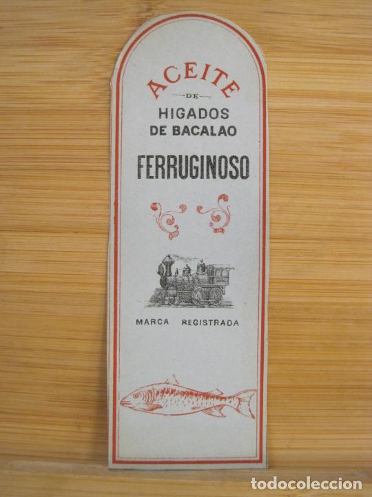 Otros Art&iacute;culos de Coleccionismo en Papel: ACEITE DE HIGADOS DE BACALAO FERRUGINOSO-PUBLICIDAD ANTIGUA-FERROCARRIL-VER FOTOS-(100.891)