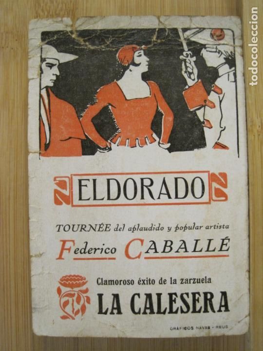 Outros artigos de papel: ELDORADO-TOURNEE FEDERICO CABELLE-PUBLICIDAD ANTIGUA-VER FOTOS-(100.896)
