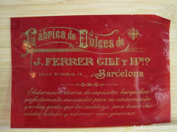 Otros Art&iacute;culos de Coleccionismo en Papel: FABRICA DE DULCES DE J. FERRER GILI Y HNO-BARCELONA-PUBLICIDAD ANTIGUA-VER FOTOS-(100.897)