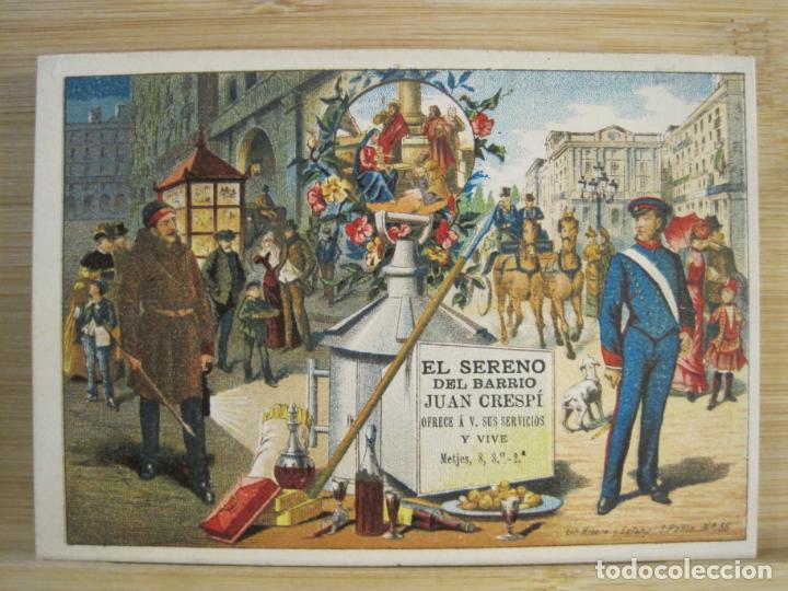 Otros Art&iacute;culos de Coleccionismo en Papel: EL SERENO DEL BARRIO JUAN CRESPI-FELICITACION ANTIGUA DE NAVIDAD-VER FOTOS-(100.902)