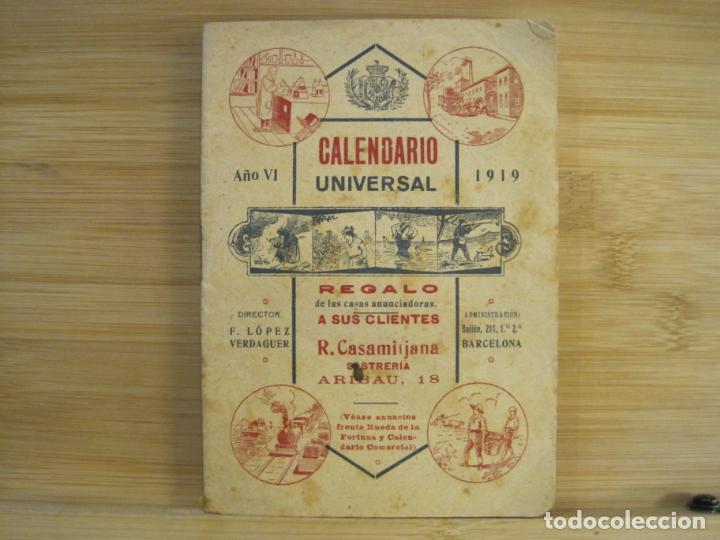 Sammelleidenschaft Andere Papierartikel: CALENDARIO UNIVERSAL A&Ntilde;O 1919-CON MUCHA PUBLICIDAD-VER FOTOS-(K-8949)