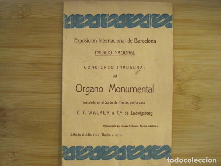 Outros artigos de papel: EXPOSICION INTERNACIONAL BARCELONA 1929-PALACIO NACIONAL CONCIERTO INAUGURAL-VER FOTOS-(K-8952)