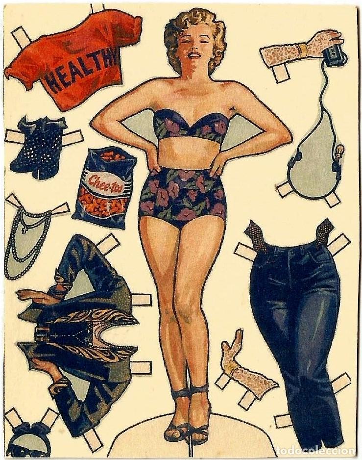 Otros art&iacute;culos de coleccionismo en papel: MARILYN MONROE - TARJETA PARA SCRAPBOOKING - 7 X 5,5 CMS