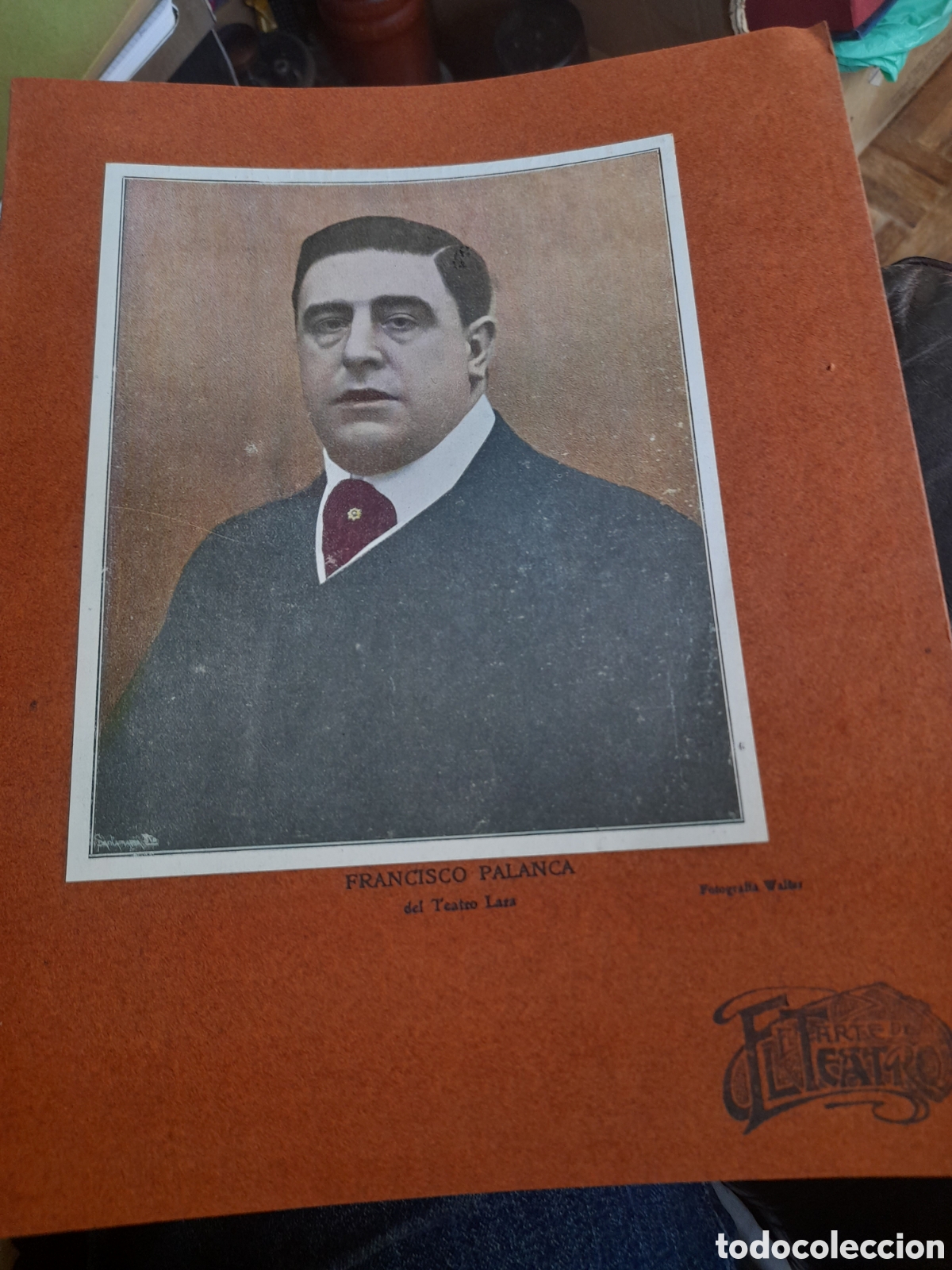 Otros Art&iacute;culos de Coleccionismo en Papel: Antigua cromo fotograf&iacute;a doble, Francisco Palanca, El Arte en el Teatro