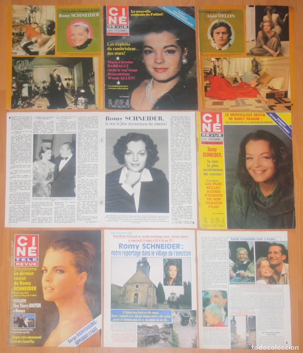 Otros Art&iacute;culos de Coleccionismo en Papel: ROMY SCHNEIDER lote prensa france magazine clippings 1980s/90s photos Icon actress Sissi recortes