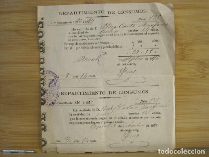 Otros Art&iacute;culos de Coleccionismo en Papel: REPARTIMIENTO DE CONSUMOS-A&Ntilde;O 1896 1897-VER FOTOS-(K-8994)