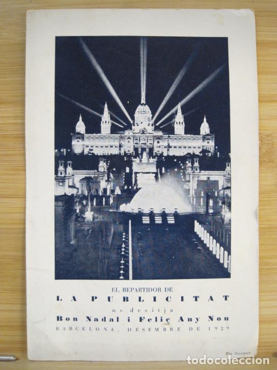 Outros artigos de papel: EL REPARTIDOR DE LA PUBLICITAT-BARCELONA ANY 1929-FELICITACION ANTIGUA-VER FOTOS-(K-9027)