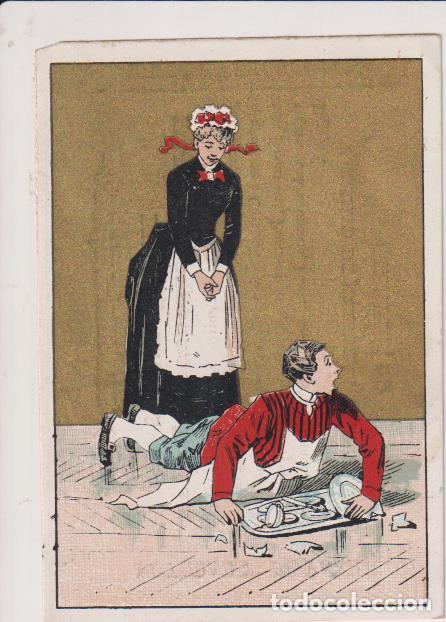 Outros artigos de papel: Cromo-Tarjeta (10x7) Novedades de Par&iacute;s. Sousa. Sierpes, Regalos para la Kermesse