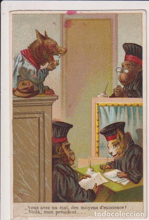 Outros artigos de papel: Cromo-Tarjeta (11,5x7,5) Abanicos, Quitasoles. G&oacute;mez y Candela. Sevilla Siglo XIX