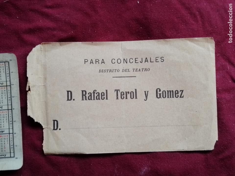 Otros art&iacute;culos de coleccionismo en papel: Valencia. Papeleta electoral antigua. Rafael Terol y G&oacute;mez