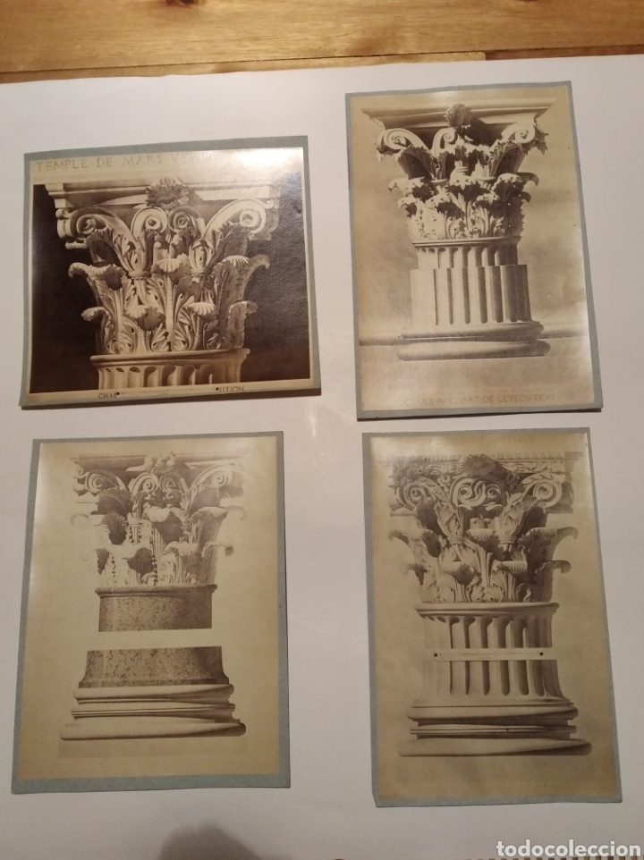 Outros artigos de papel: Cuatro antiguas fotos de capiteles