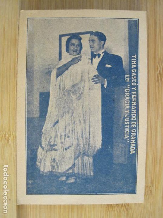 Paper Collecting Others: TINA GASCO Y FERNANDO DE GRANADA EN GRACIA Y JUSTICIA-PROGRAMA TEATRO ANTIGUO-VER FOTOS-(101.008)