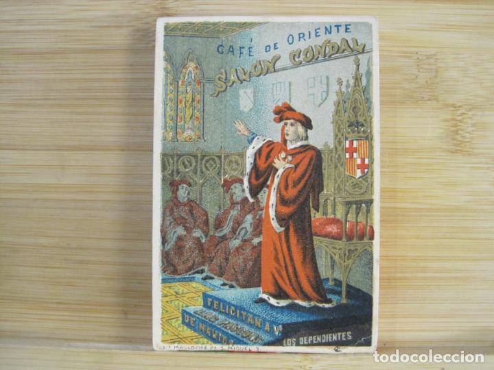 Otros art&iacute;culos de coleccionismo en papel: BARCELONA-CAFE DE ORIENTE SALON CONDAL-LOS DEPENDIENTES-FELICITACION ANTIGUA-VER FOTOS-(101.009)