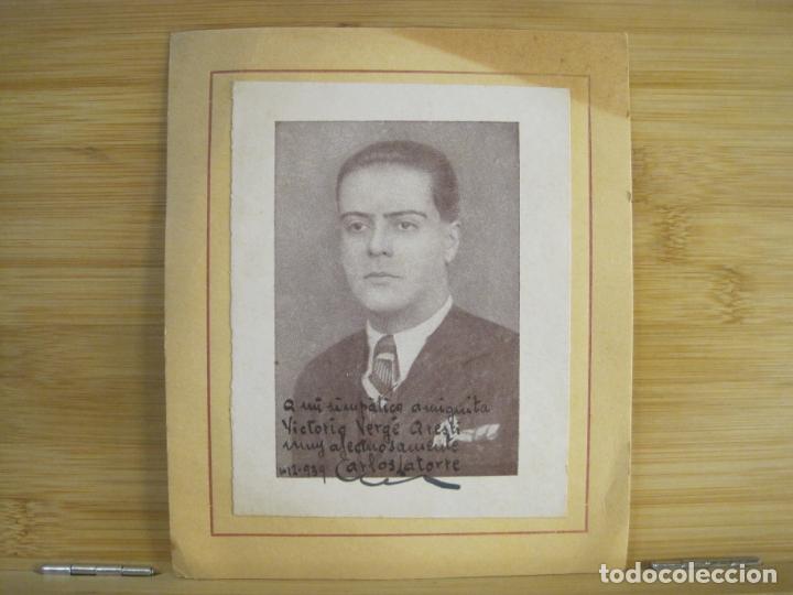 Sammelleidenschaft Andere Papierartikel: CARLOS LA TORRE-AUTOGRAFO-VER FOTOS-(K-9162)
