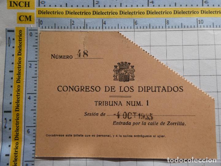 Paper Collecting Others: ENTRADA CONGRESO DIPUTADOS MADRID SESI&Oacute;N 4 OCTUBRE 1935 FIRMADODIPUTADO 2&ordf; REP JOS&Eacute; PAREJA ?