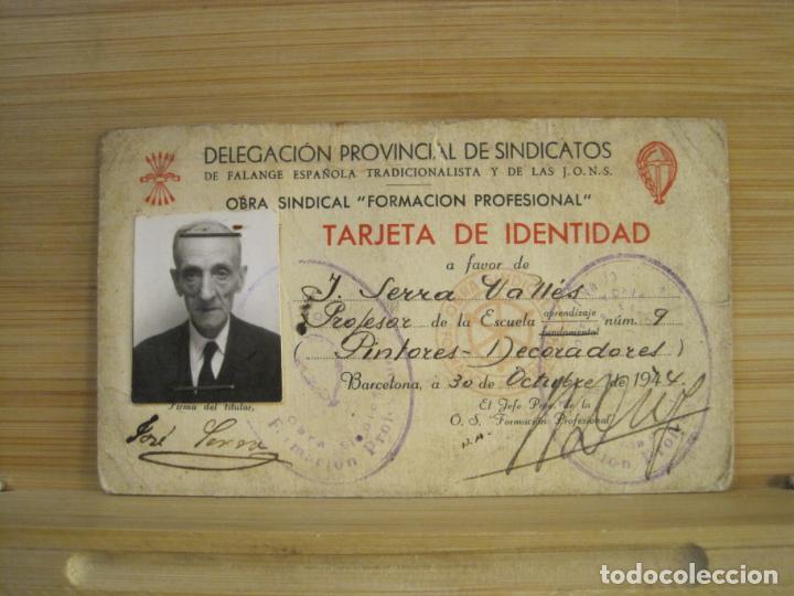 Altri oggetti di carta: DELEGACION PROVINCIAL DE SINDICATOS DE LA FALANGE-CARNET A&Ntilde;O 1944-VER FOTOS-(101.137)