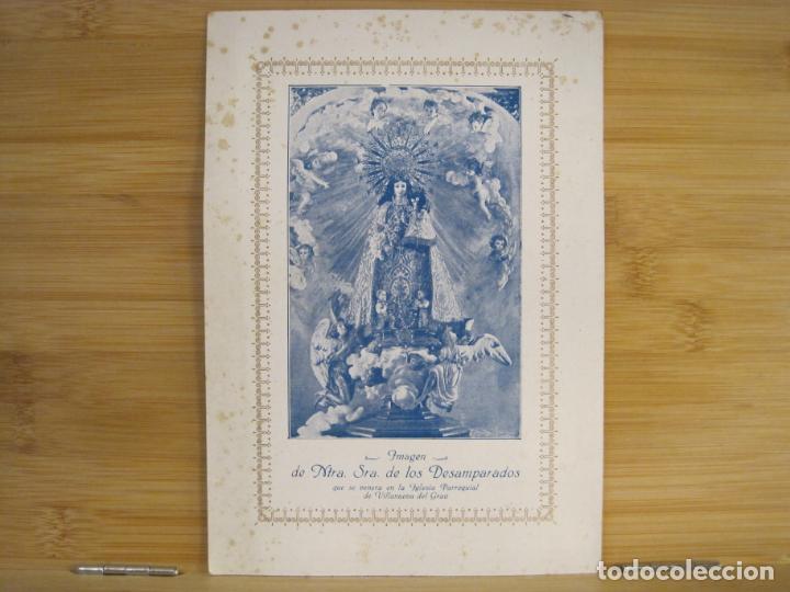 Altri oggetti di carta: VILLANUEVA DEL GRAO-NUESTRA SE&Ntilde;ORA DE LOS DESAMPARADOS-A&Ntilde;O 1927-VER FOTOS-(K-9283)