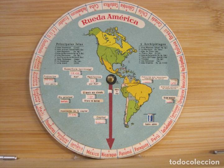 Altri oggetti di carta: PUBLICIDAD LEGIA CONEJO-DISCO GEOGRAFICO RUEDA AMERICA-VER FOTOS-(K-9296)