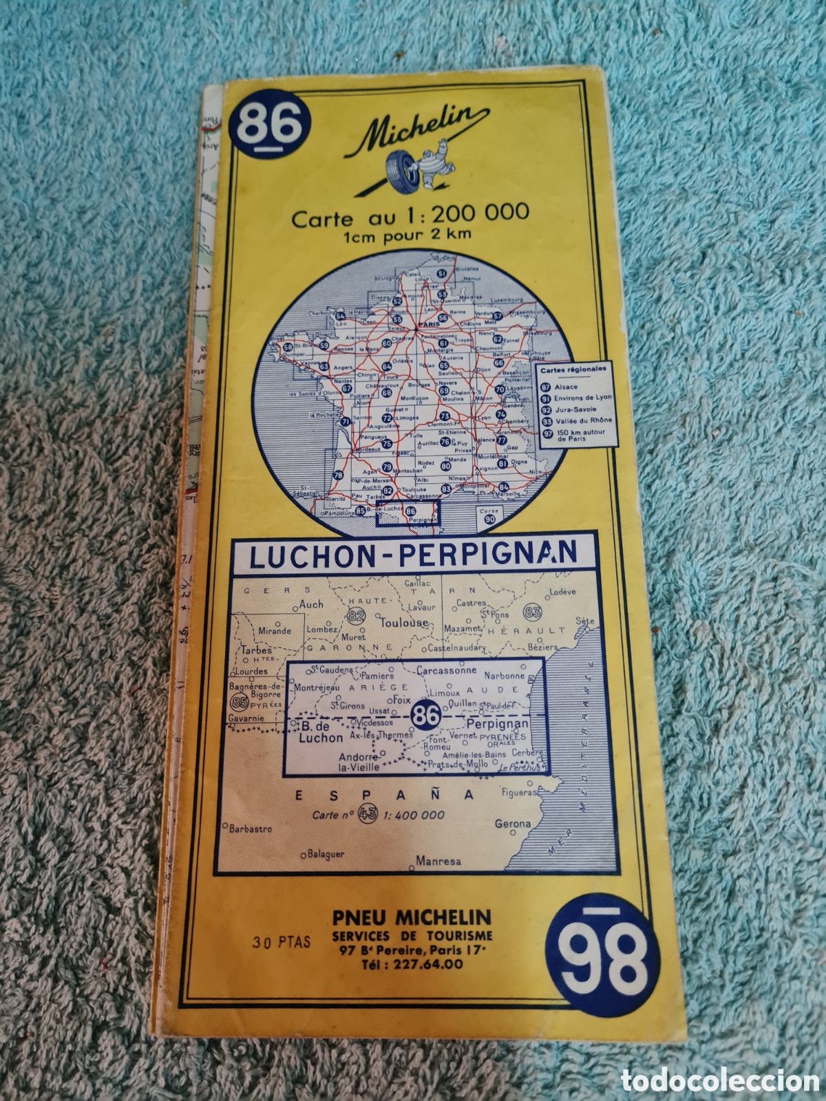 Otros Art&iacute;culos de Coleccionismo en Papel: Mapa Michelin ,(LCHON-PERPIGNAN)