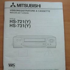 Otros Artículos de Coleccionismo en Papel: MANUAL DE INSTRUCCIONES VIDEO VHS MITSUBISHI HS-721 HS-731 ORIGINAL