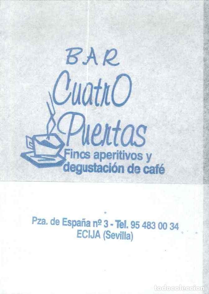 Altri oggetti di carta: SERVILLETA PAPEL - BAR CUATRO PUERTAS - ECIJA (SEVILLA)