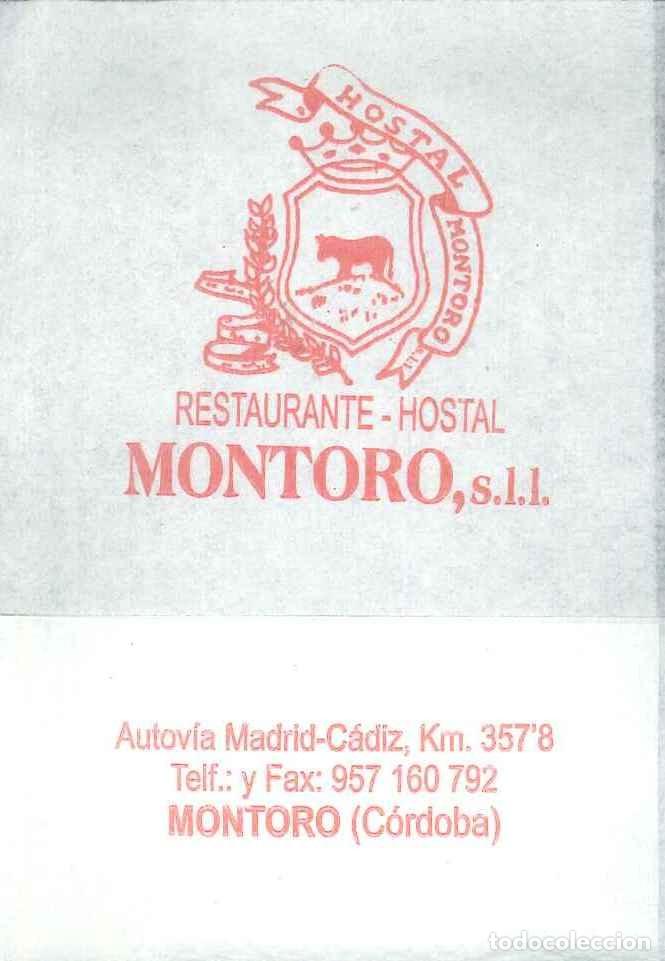 Otros art&iacute;culos de coleccionismo en papel: SERVILLETA PAPEL - RESTAURANTE HOSTAL MONTORO - MONTORO (CORDOBA)