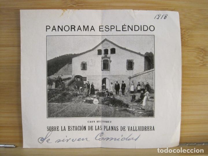 Altri oggetti di carta: CASA RECTORET SOBRE LA ESTACION DE LAS PLANAS DE VALLVIDRERA-VER FOTOS-(101.185)