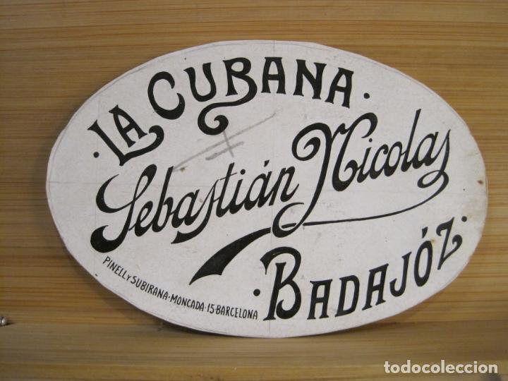 Altri oggetti di carta: BADAJOZ-LA CUBANA-SEBASTIAN NICOLAS-ORIGINAL PUBLICIDAD ANTIGUO-VER FOTOS-(101.188)