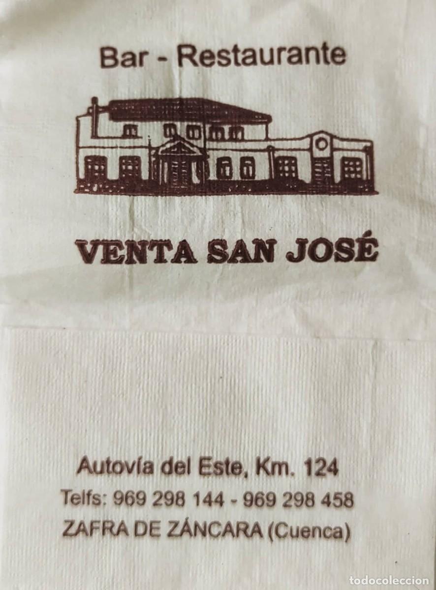 Altri oggetti di carta: SERVILLETA PAPEL - BAR RESTAURANTE VENTA DE SAN JOSE - ZAFRA DE ZANCARA (CUENCA)