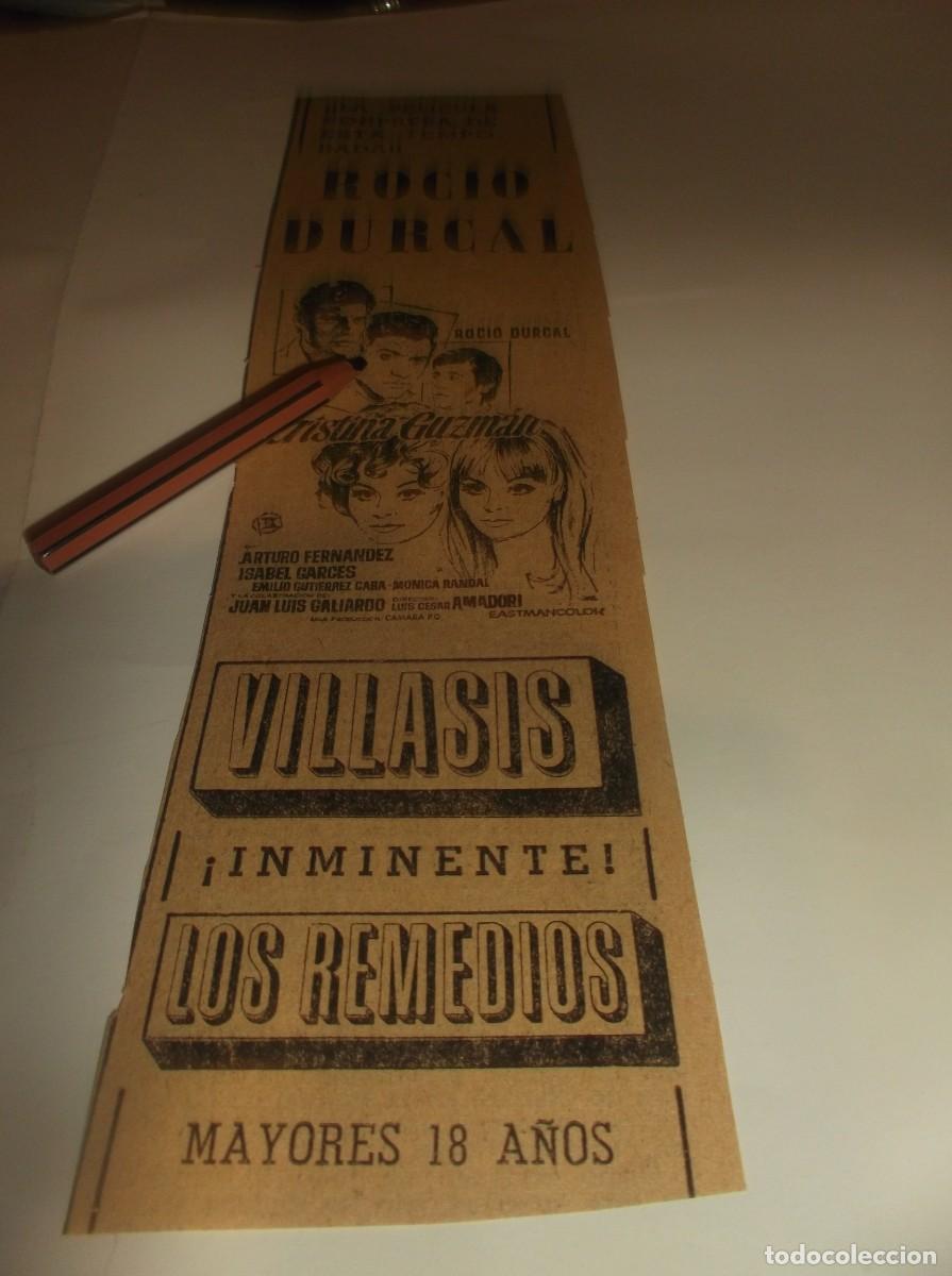 Otros Art&iacute;culos de Coleccionismo en Papel: RECORTE A&Ntilde;O 1968(SEVILLA)EN CINES VILLASIS Y LOS REMEDIOS,PEL&Iacute;CULA CRISTINA GUZMAN DE ROC&Iacute;O D&Uacute;RCAL