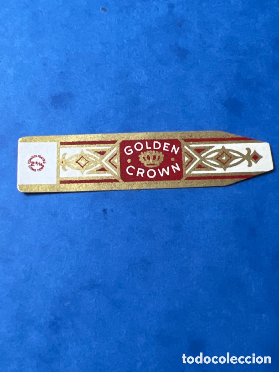 Altri oggetti di carta: V115. VITOLA DE PUROS CIGAR BAND GOLDEN CROWN