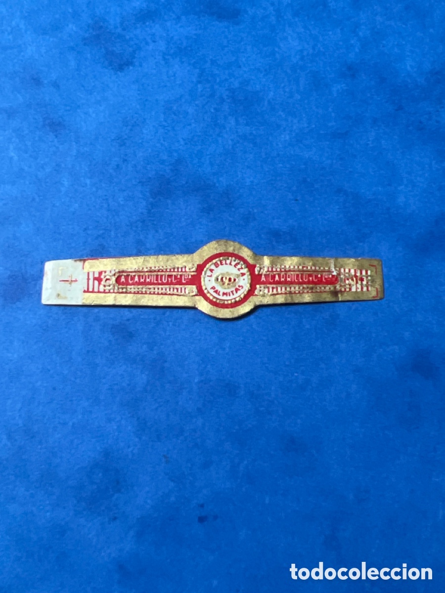 Altri oggetti di carta: V269. VITOLA DE PUROS CIGAR BAND A CARRILLO LA BELLEZA PALMITAS