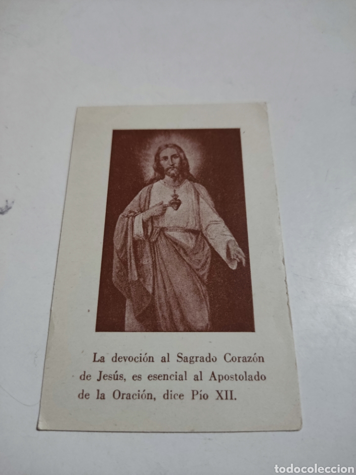 Otros art&iacute;culos de coleccionismo en papel: Estampa religiosa sagrado coraz&oacute;n de Jes&uacute;s