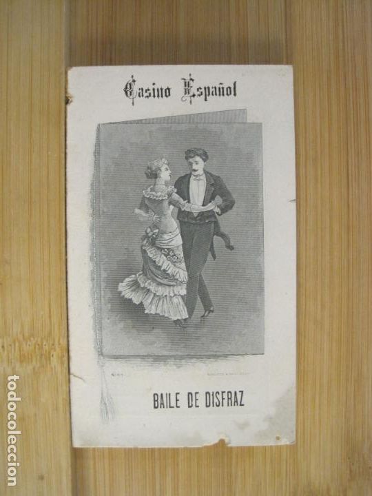 Altri oggetti di carta: CASINO ESPA&Ntilde;OL-BAILE DE DISFRAZ-PROGRAMA ANTIGUO-IMP EL COMERCIO-VER FOTOS-(101.489)