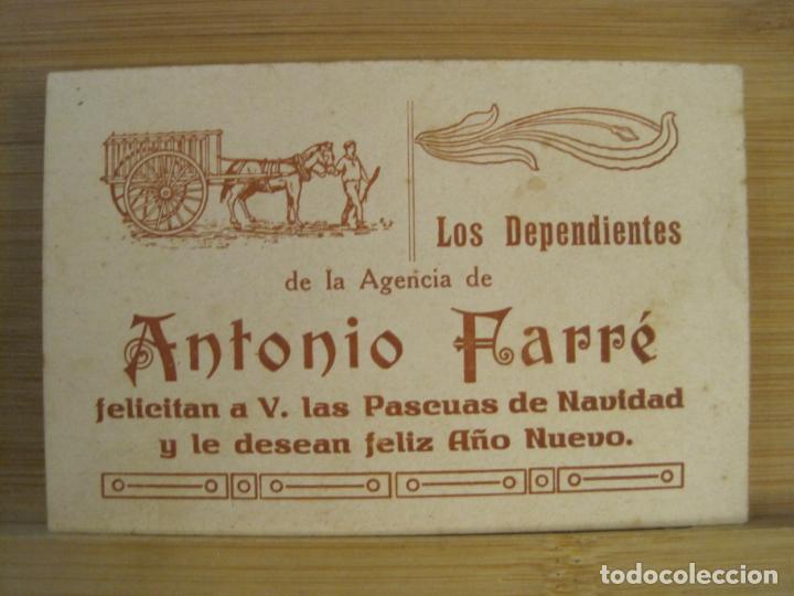 Altri oggetti di carta: LOS DEPENDIENTES DE LA AGENCIA DE ANTONIO FARRE-FELICITACION ANTIGUA-VER FOTOS-(101.494)