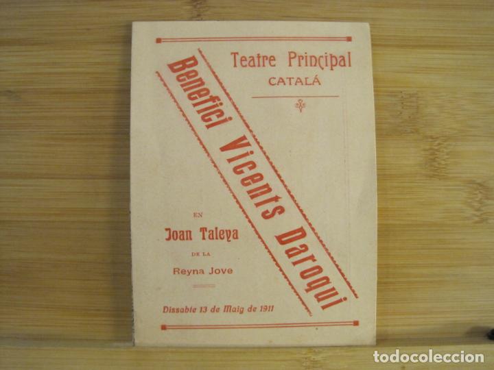 Outros artigos de papel: TEATRE PRINCIPAL CATALA-BENEFICI VICENTS DAROQUI-PROGRAMA ANY 1911-VER FOTOS-(101.515)