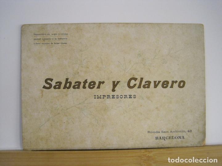 Otros Art&iacute;culos de Coleccionismo en Papel: BARCELONA-SABATER Y CLAVERO IMPRESORES-PUBLICIDAD ANTIGUA-VER FOTOS-(101.537)