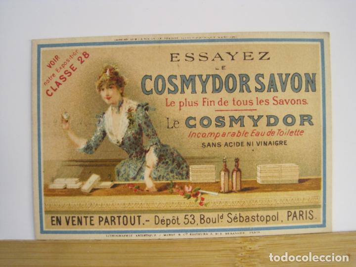 Altri oggetti di carta: ESSAYEZ LE COSMYDOR SAVON-JABON-PUBLICIDAD ANTIGUA-VER FOTOS-(101.538)