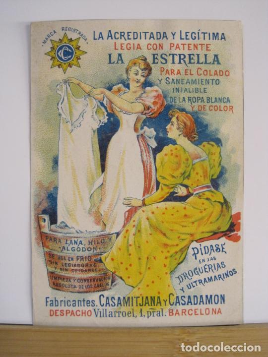 Outros artigos de papel: LEGIA LA ESTRELLA-FABRICA CASAMITJANA Y CASADAMON-BARCELONA-PUBLICIDAD ANTIGUA-VER FOTOS-(101.550)