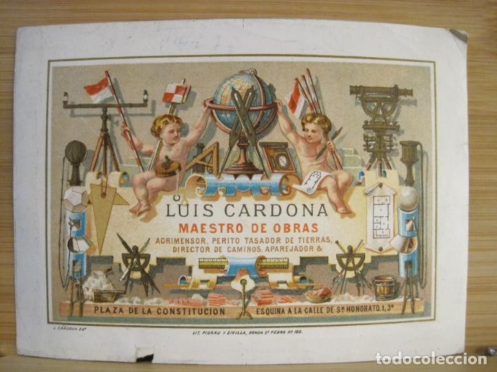 Sammelleidenschaft Andere Papierartikel: LUIS CARDONA-MAESTRO DE OBRAS-PUBLICIDAD ANTIGUA-VER FOTOS-(K-9397)