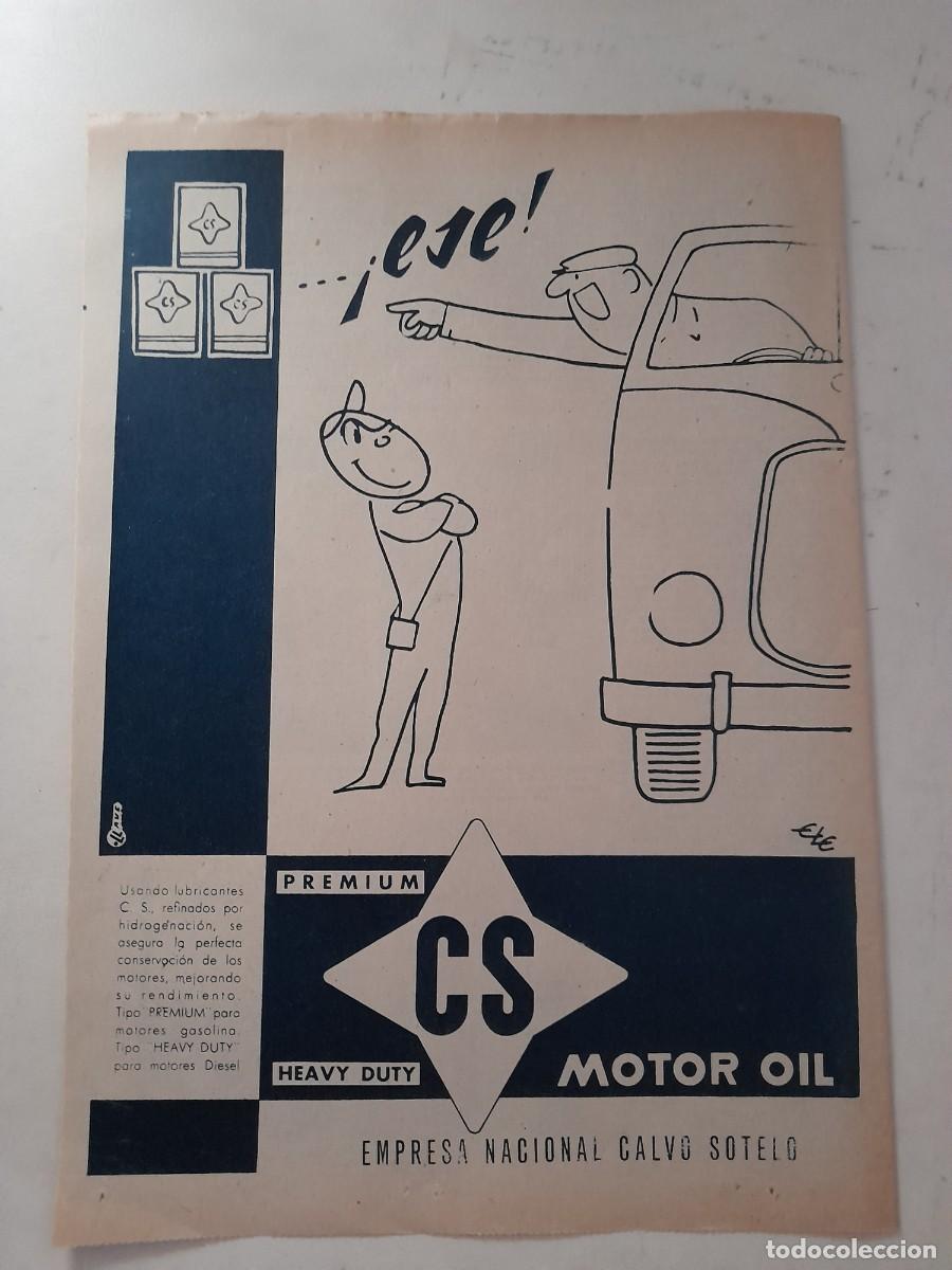 Collectionnisme Papier divers: ANUNCIO PUBLICIDAD LUBRICANTE CS AUTOM&Oacute;VIL HOJA DE REVISTA