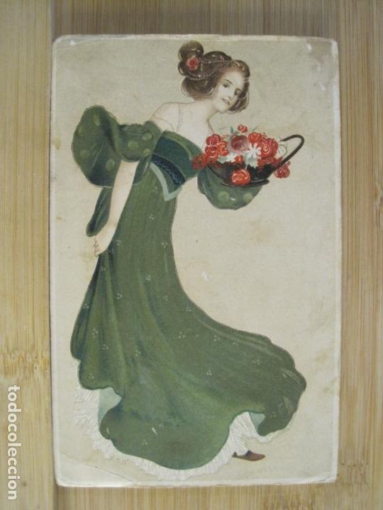 Otros Art&iacute;culos de Coleccionismo en Papel: LOS DEPENDIENTES DE LA OLESANA-A&Ntilde;O 1907-FELICITACION ANTIGUA NAVIDAD-VER FOTOS-(101.766)