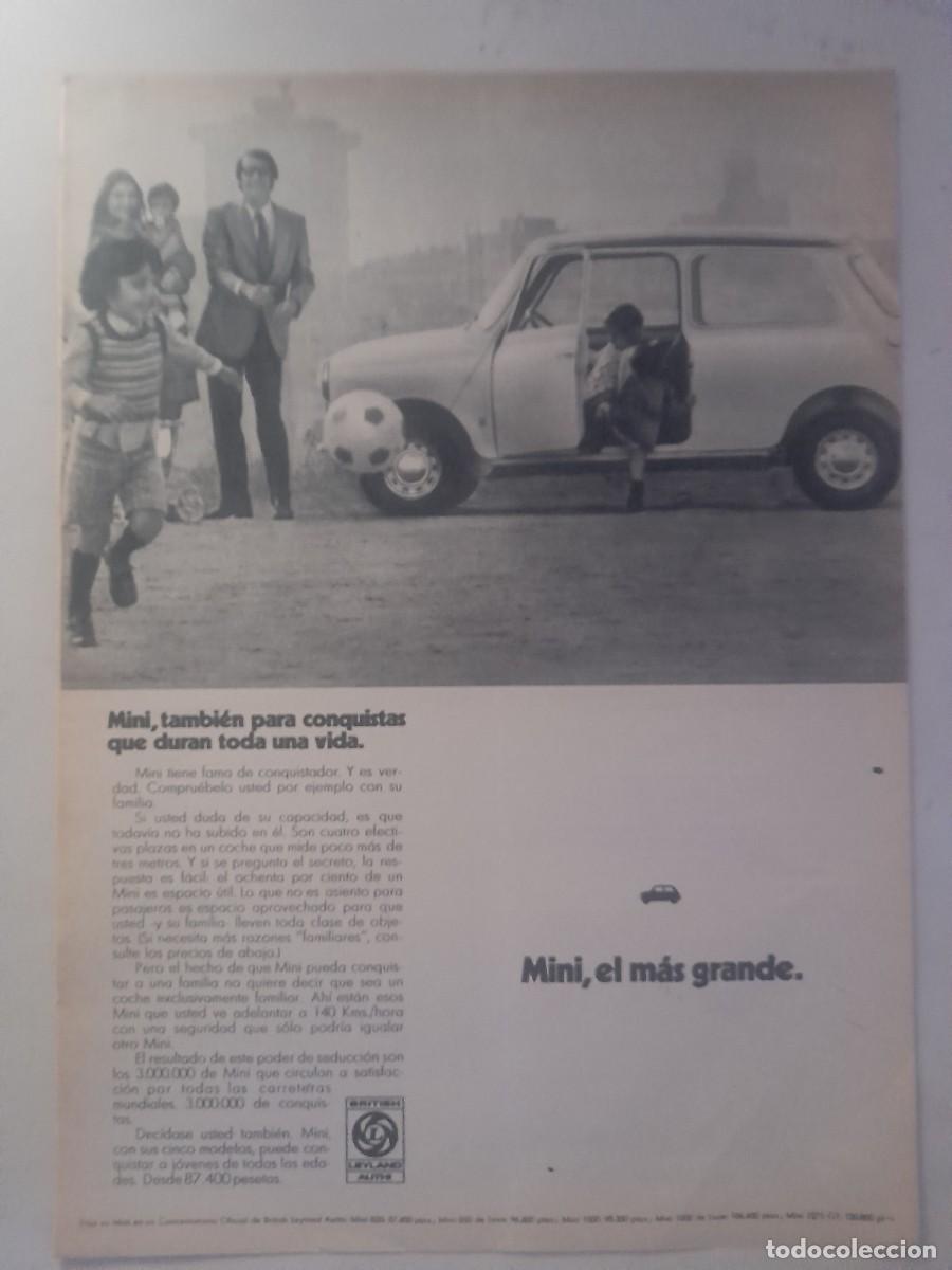 Outros artigos de papel: ANUNCIO PUBLICIDAD MINI AUTOM&Oacute;VIL HOJA DE REVISTA