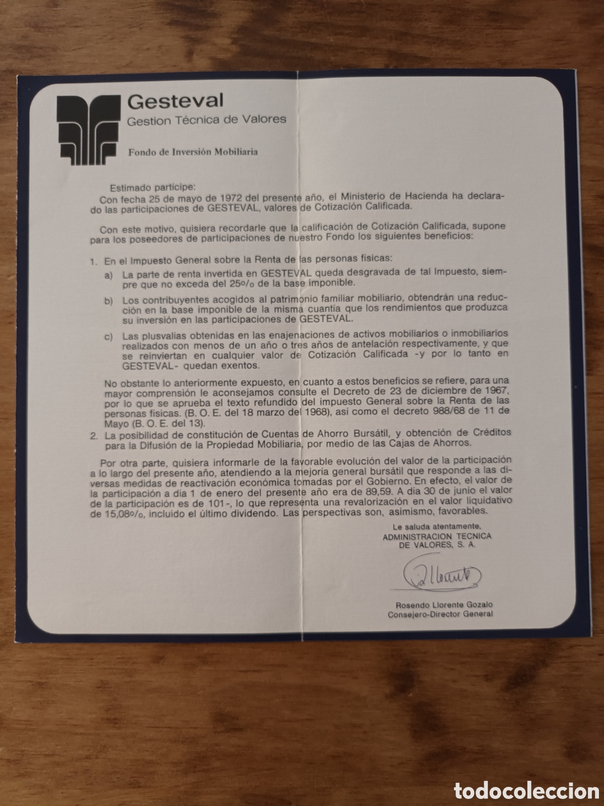 Otros art&iacute;culos de coleccionismo en papel: FOLLETO GESTEVAL 1972 - Foto 2