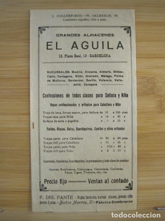Sammelleidenschaft Andere Papierartikel: BARCELONA-GRANDES ALMACENES EL AGUILA-PUBLICIDAD ANTIGUA-VER FOTOS-(K-9469)